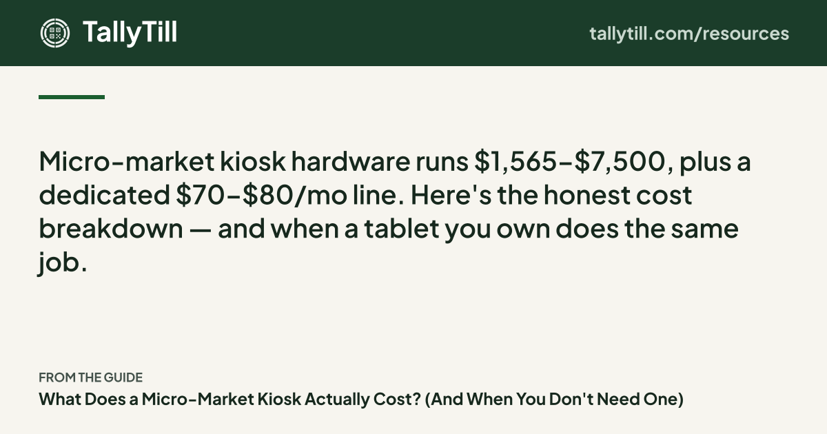 Share card: the excerpt, the guide title and the TallyTill logo