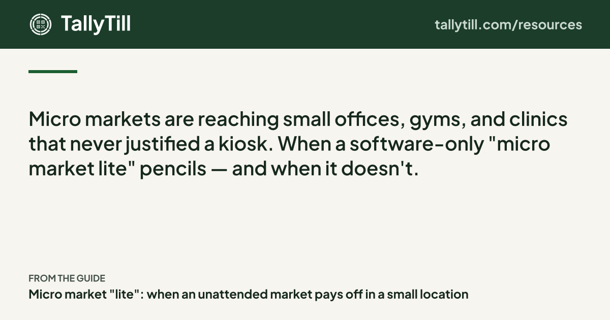 Share card: the excerpt, the guide title and the TallyTill logo